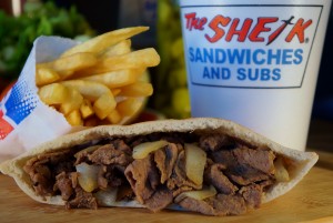 The Sheik Steak in a Sack Fries and a Drink